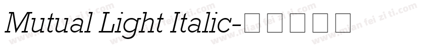 Mutual Light Italic字体转换